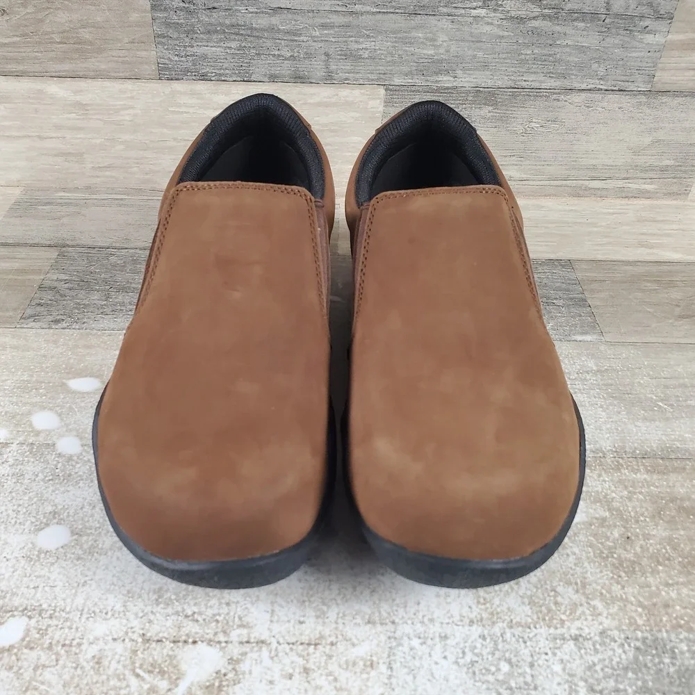 Kuru Kivi Mens Shoes Sz 7.5 M Chestnut Brown Leather Slip On Low Top Sneakers